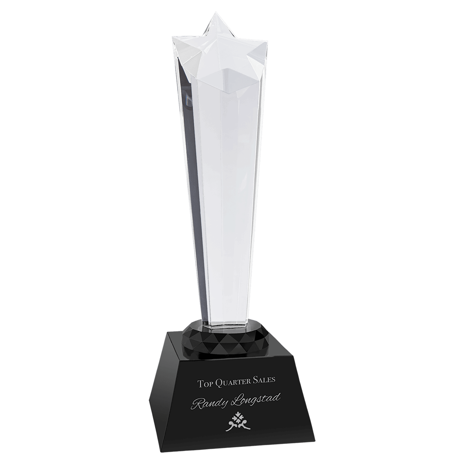 Crystal Rising Star with Black Base