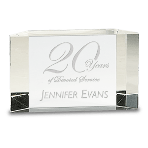 Small Clear Crystal Block