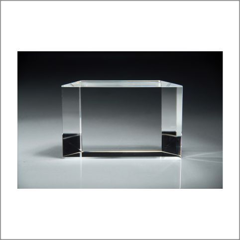 Small Clear Crystal Facet Block