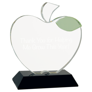 Crystal Apple on Black Base