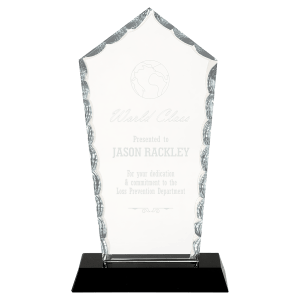 Small Diamond Facet Glass on Black Base