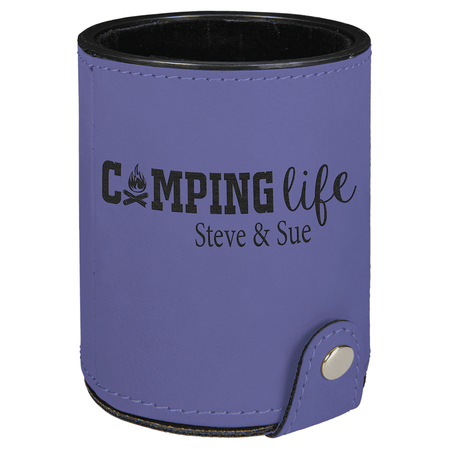 Purple Leatherette Dice Cup Set