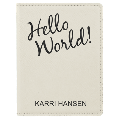 White Leatherette Passport Holder
