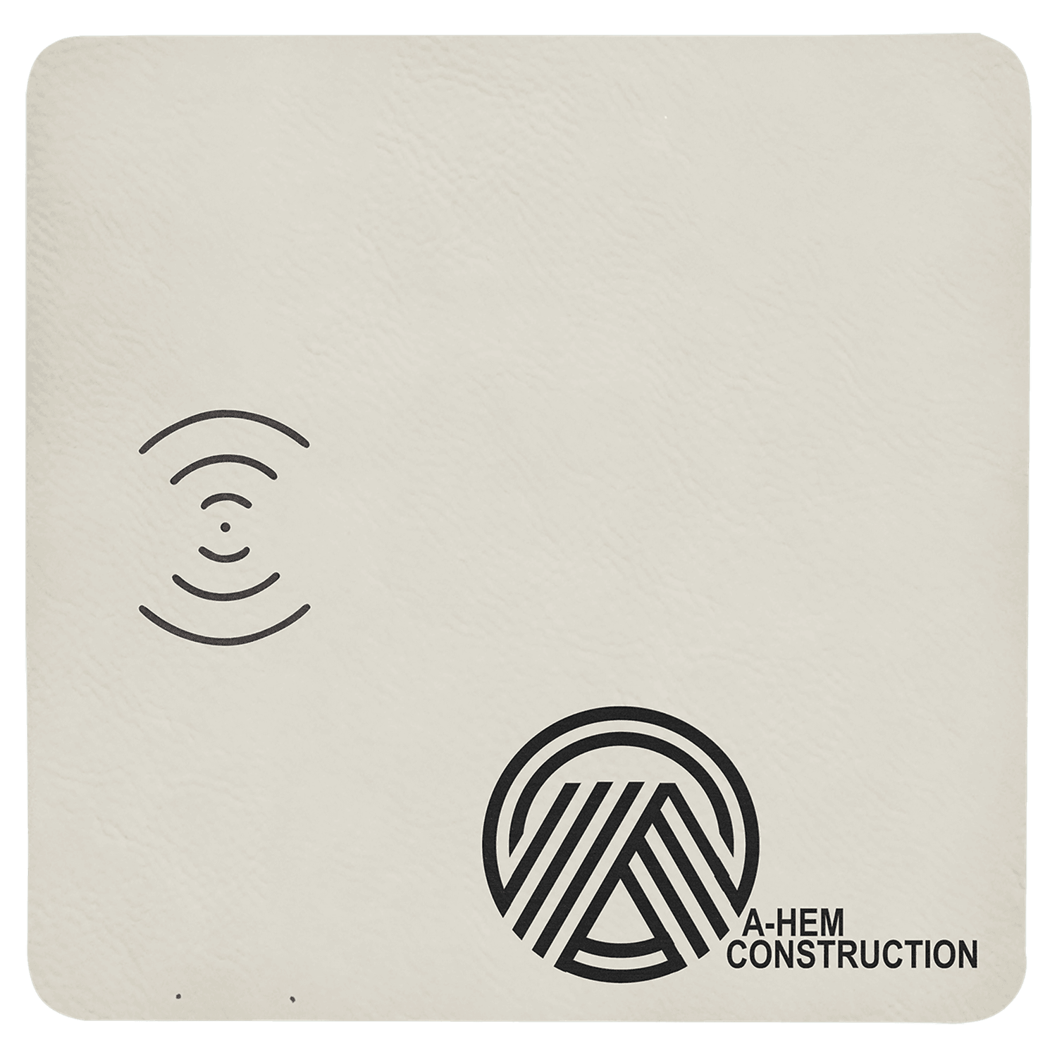 White Leatherette Charging Mat with USB Charging Cord