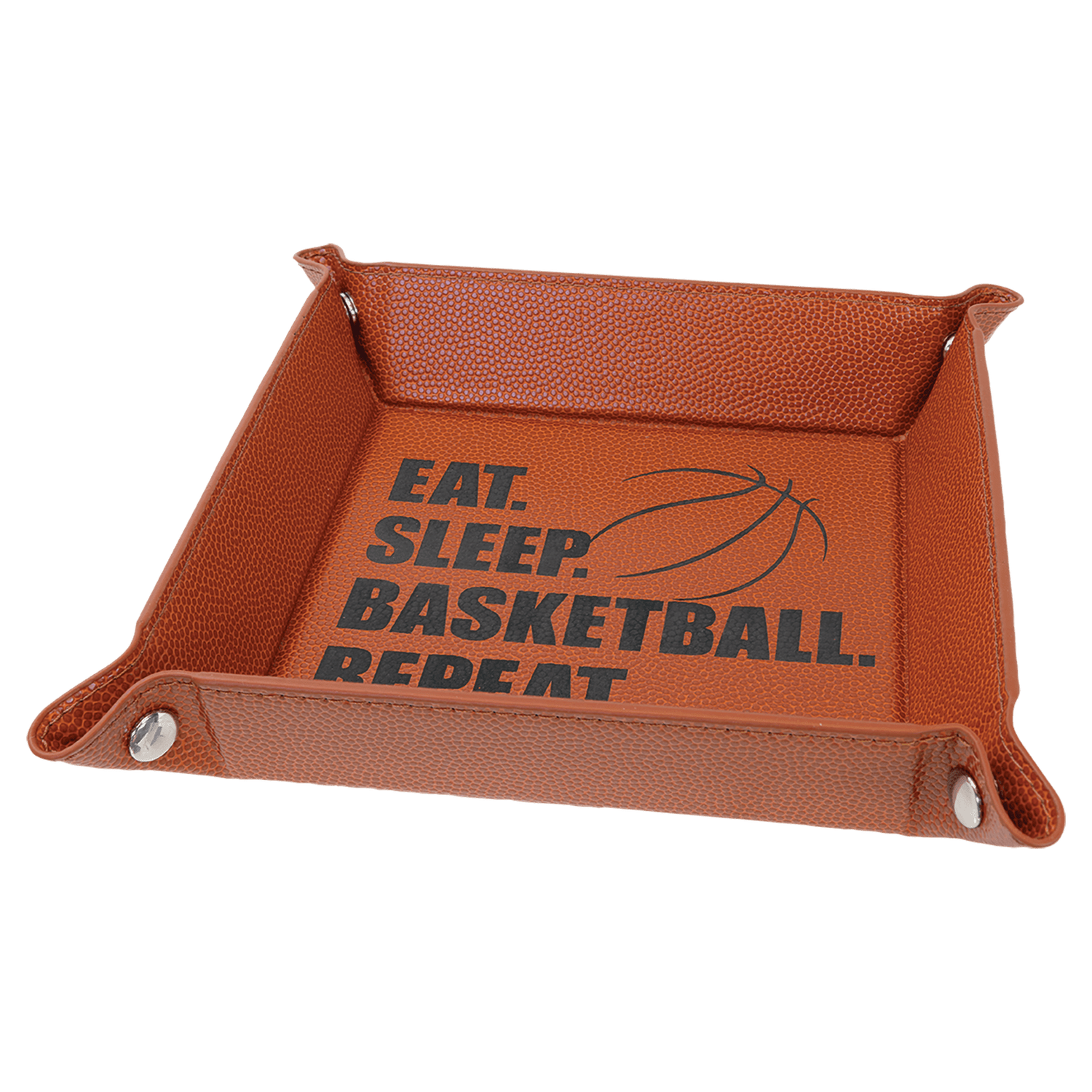Basketball Leatherette Snap Up Tray