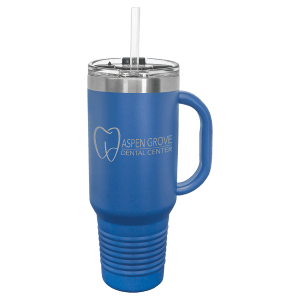 Royal Blue Polar Camel 40 oz. Travel Mug with Straw and Snap Lid