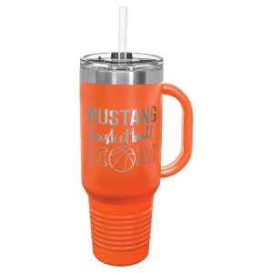 Orange Polar Camel 40 oz. Travel Mug with Straw and Snap Lid