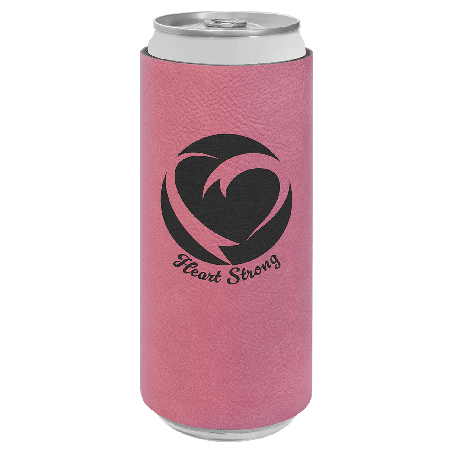 Pink Leatherette Slim Beverage Holder