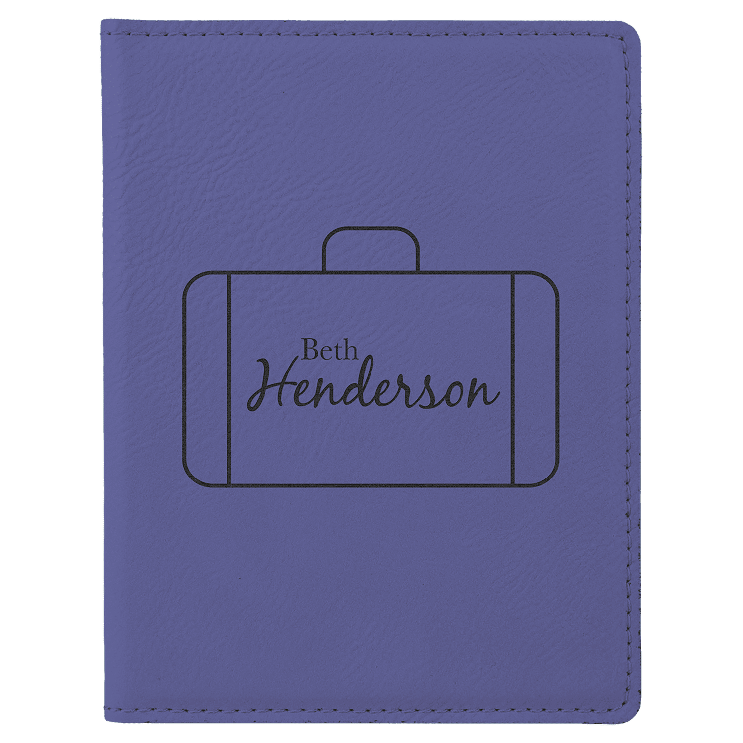 Purple Leatherette Passport Holder