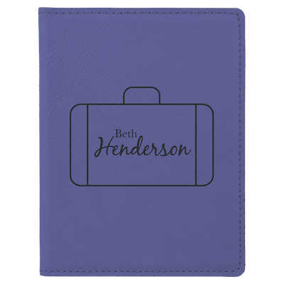 Purple Leatherette Passport Holder