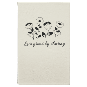 White Leatherette Journal with White Lined Paper