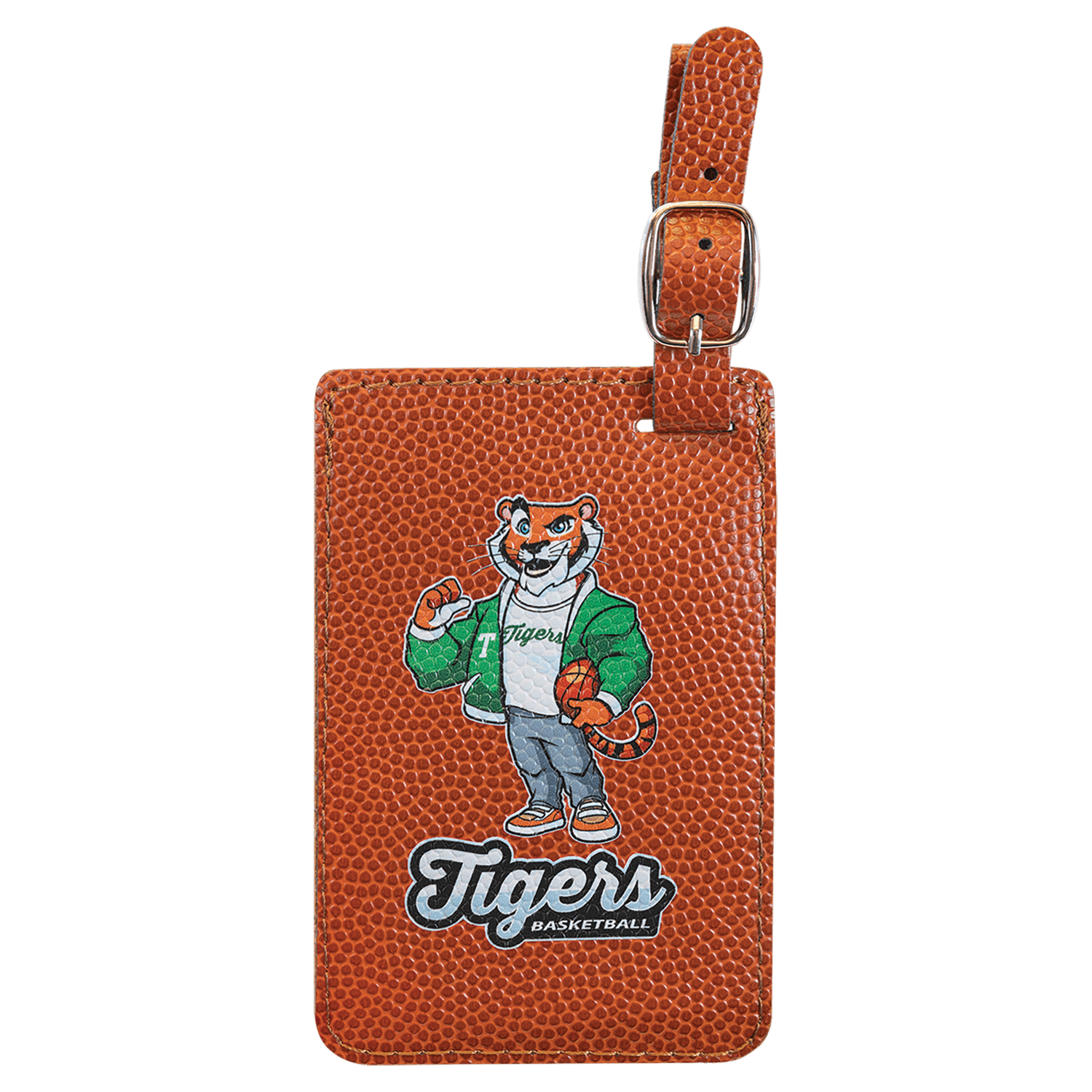 Basketball Leatherette Luggage Tag