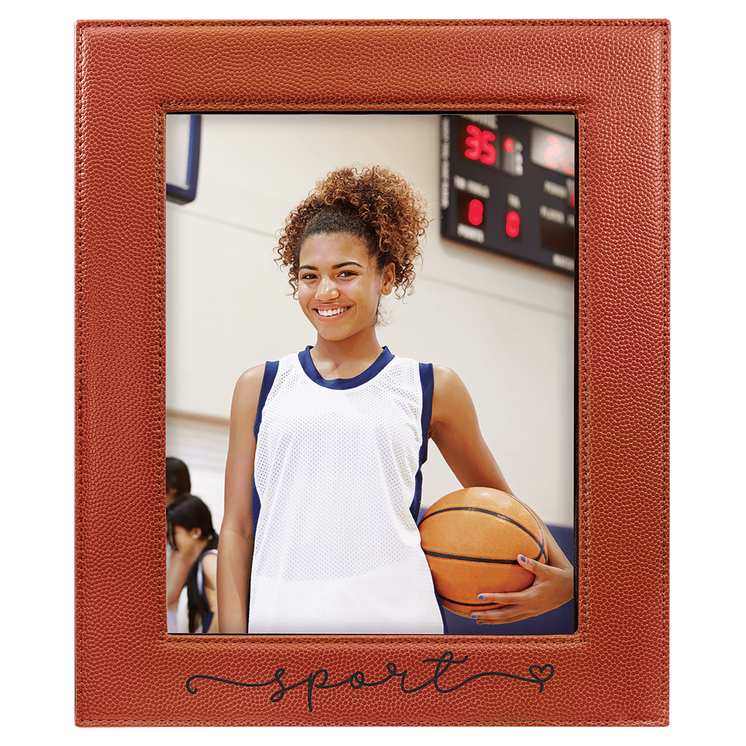 Basketball Leatherette 8x10 Photo Frame