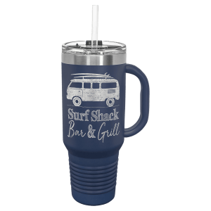 Navy Blue Polar Camel 40 oz. Travel Mug with Straw and Snap Lid