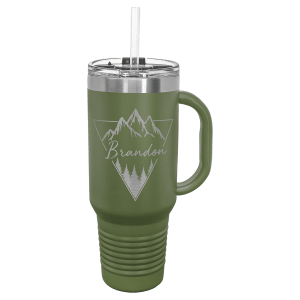 Olive Green Polar Camel 40 oz. Travel Mug with Straw and Snap Lid