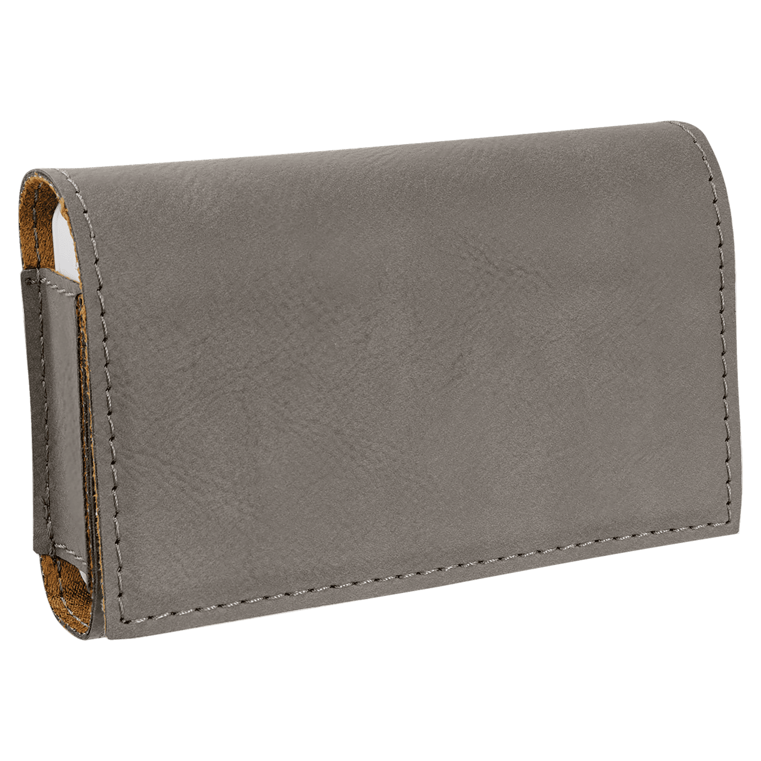 Gray Lasered Leatherette Pill Box with Separate Adjustable Containers