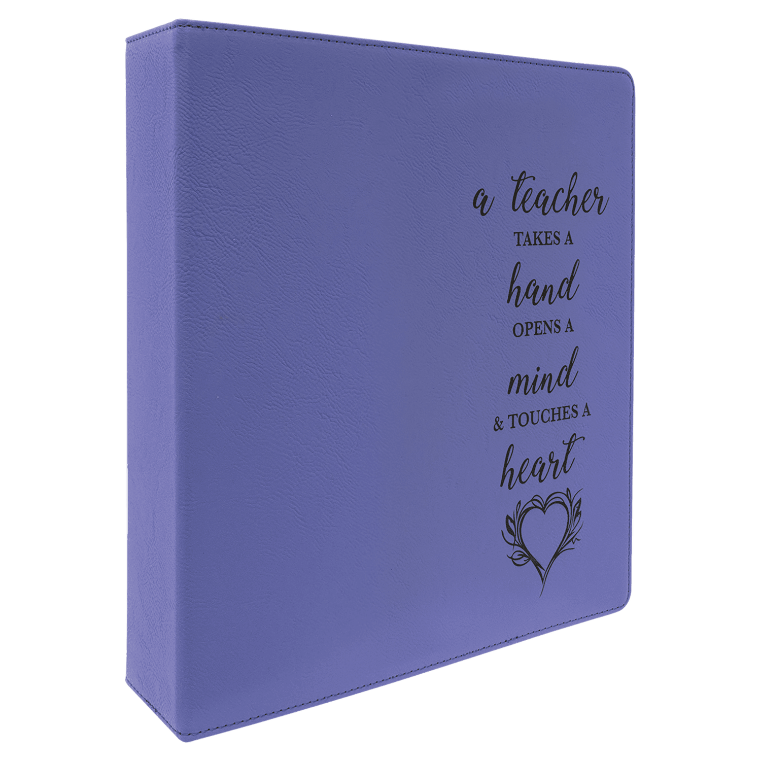 Purple Leatherette 3-Ring Binder with 2" Slant D Rings