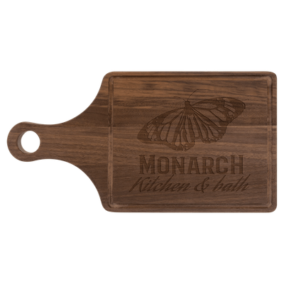 Walnut Paddle Shapled Cutting Board with Drip Ring