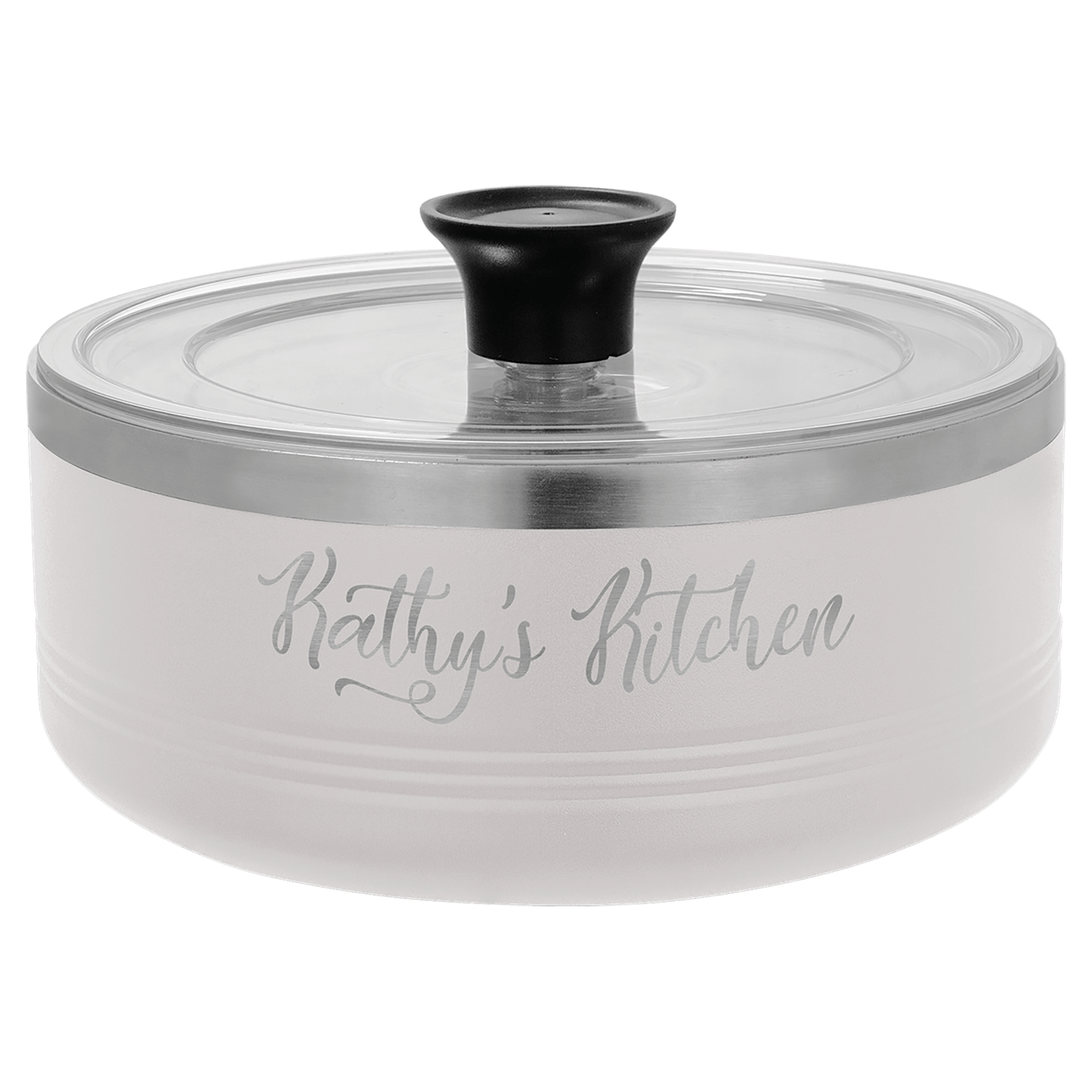 White Polar Camel 1.25 Quart Serving Bowl with Lid