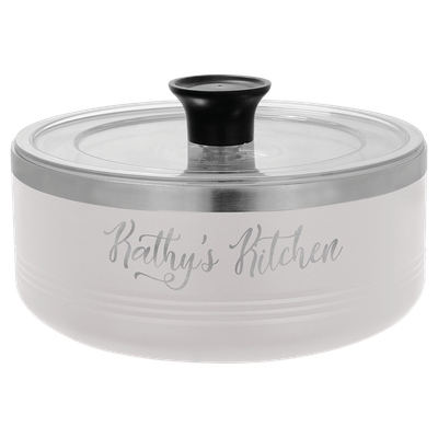 White Polar Camel 1.25 Quart Serving Bowl with Lid