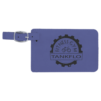 Purple Leatherette Luggage Tag