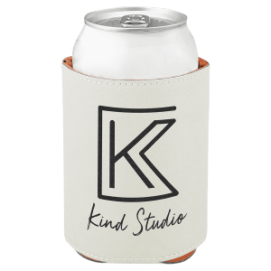 White Leatherette Beverage Holder