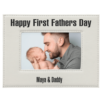 White Leatherette Photo Frame