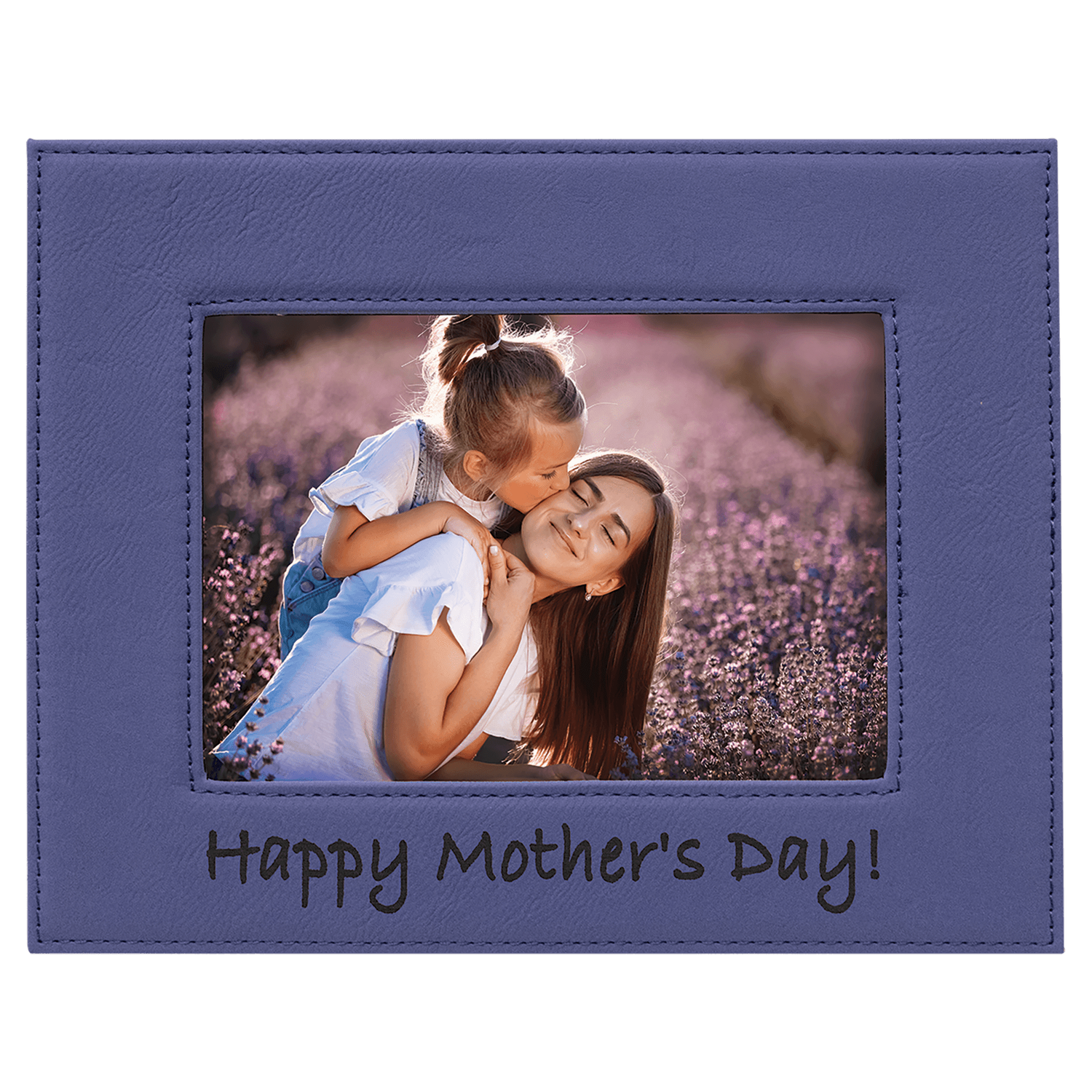 Purple Leatherette Photo Frame