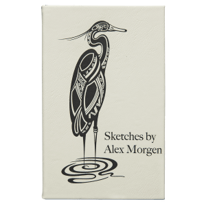 White Leatherette Sketch Book with White Unlined Paper
