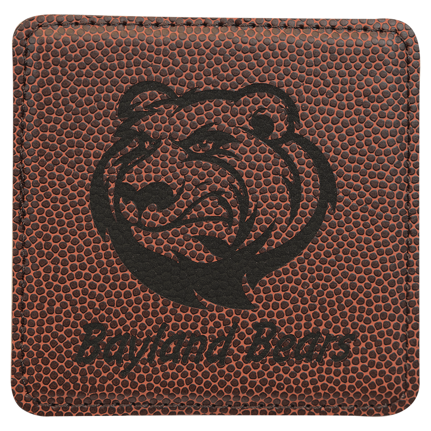Football Leatherette Square Coaster