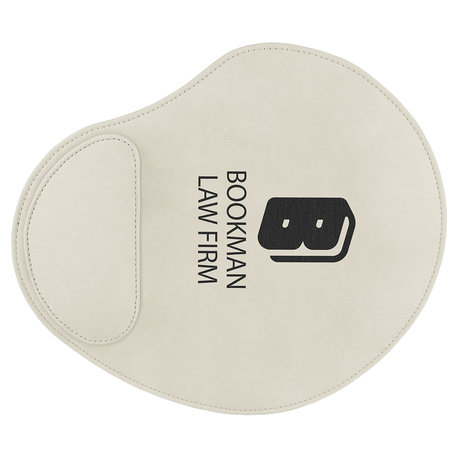 White Leatherette Mouse Pad