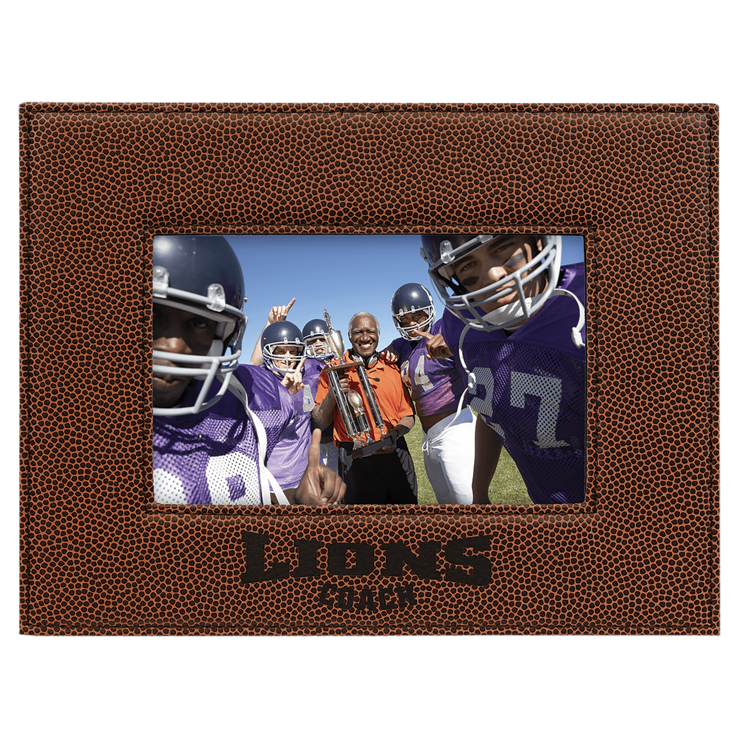 Football Leatherette Photo Frame