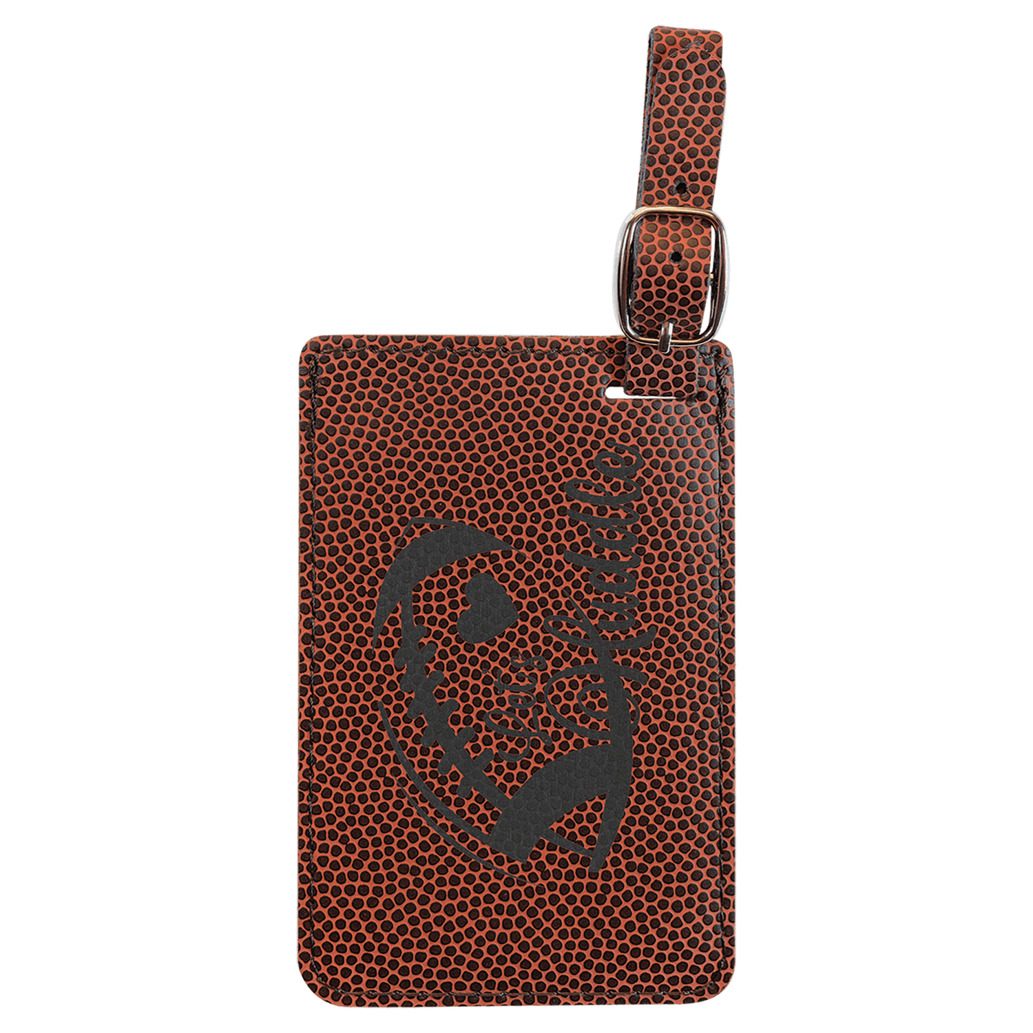 Football Leatherette Luggage Tag