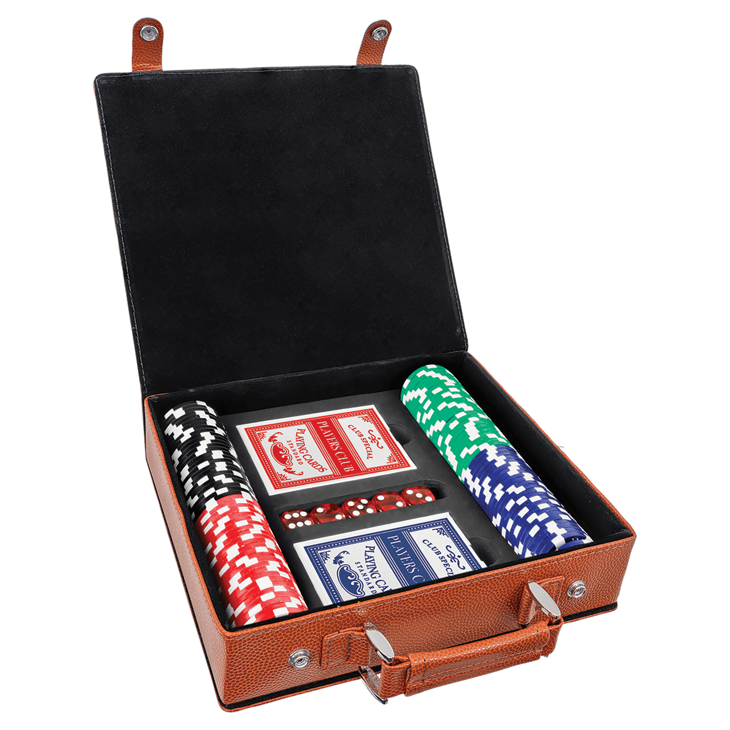 Basketball Leatherette Poker Set