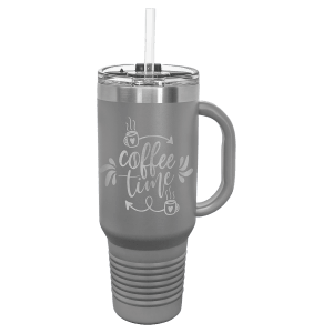 Dark Gray Polar Camel 40 oz. Travel Mug with Straw and Snap Lid