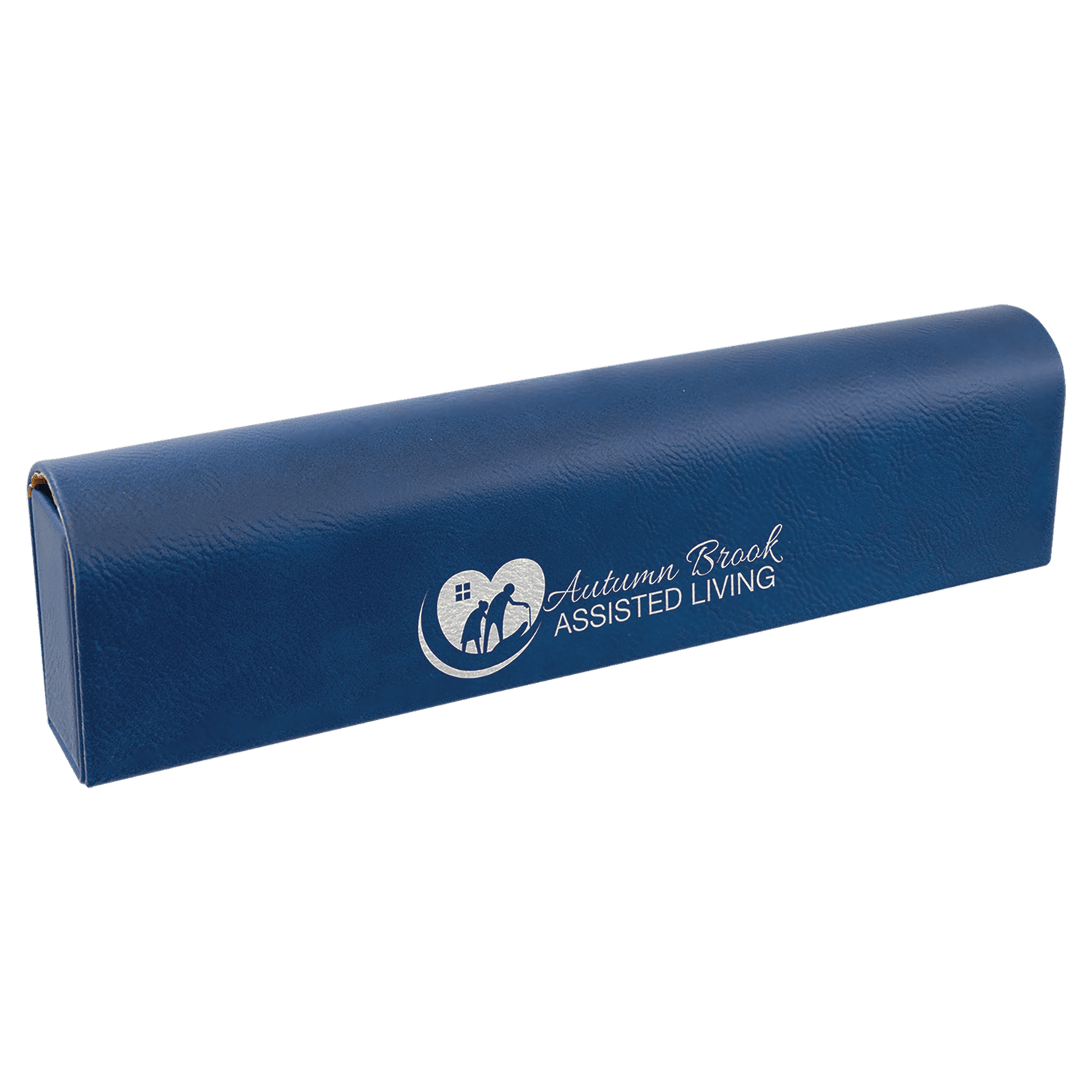 Blue/Silver Lasered Leatherette Pill Box with Days of the Week Organizer