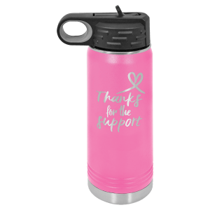 Pink 20 oz. Polar Camel Powder Coated Water Bottle