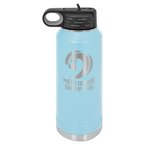 Light Blue 32 oz. Polar Camel Powder Coated Water Bottle