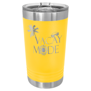 Yellow Polar Camel Pint with Clear Slider Lid