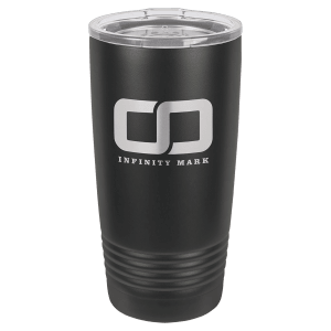 Black 20 oz. Polar Camel Ringneck Tumbler with Clear Lid-No Top Ring