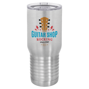 Stainless Steel Full Color Polar Camel 20 oz. Tall Ringneck Tumbler w/Clear Lid
