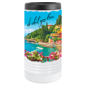 White Full Color Slim Beverage Holder
