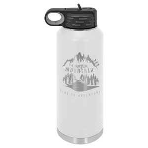 White 40 oz. Polar Camel Powder Coated Water Bottle