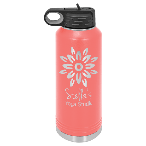 Coral 40 oz. Polar Camel Powder Coated Water Bottle