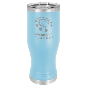 Light Blue Polar Camel 20 oz. Pilsner with Clear Lid
