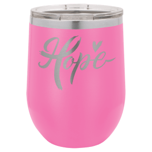 Pink 12 oz. Polar Camel Stemless Tumbler with Clear Lid
