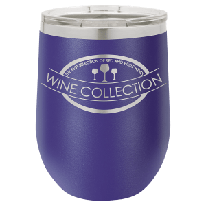 Purple 12 oz. Polar Camel Stemless Tumbler with Clear Lid