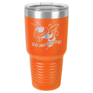 Orange 30 oz. Polar Camel Ringneck Tumbler with Clear Lid