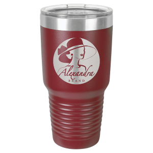 Maroon 30 oz. Polar Camel Ringneck Tumbler with Clear Lid
