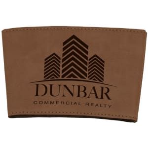 Dark Brown Leatherette Mug Sleeve